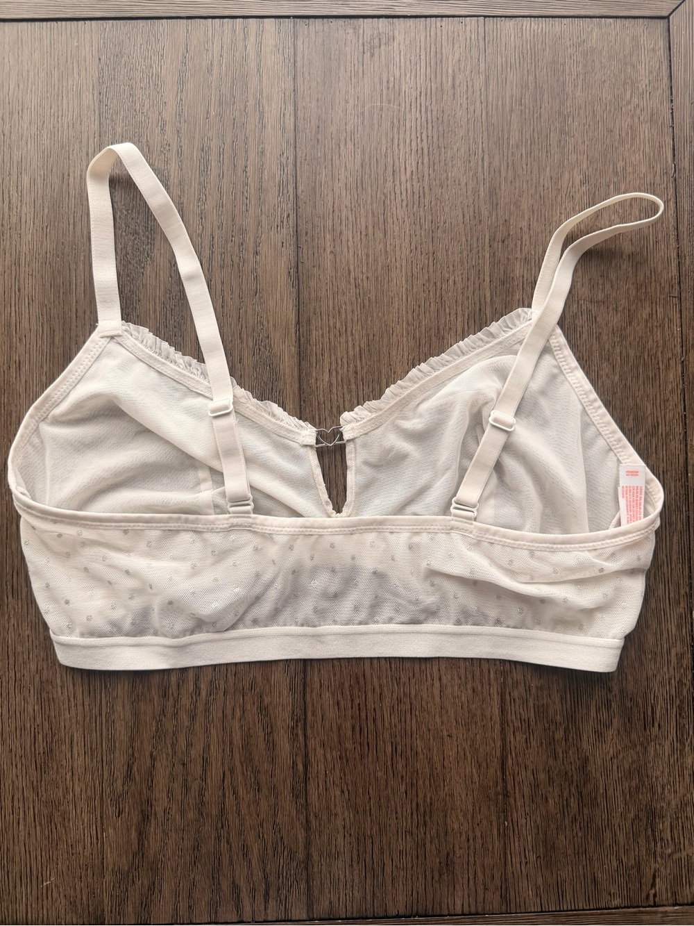 Colsie Sheer Dot Mesh Bralette - Picture 5 of 8